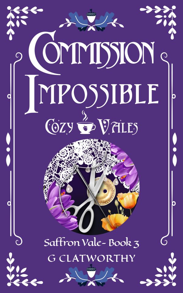 cover of commission impossible showing scissors over lace