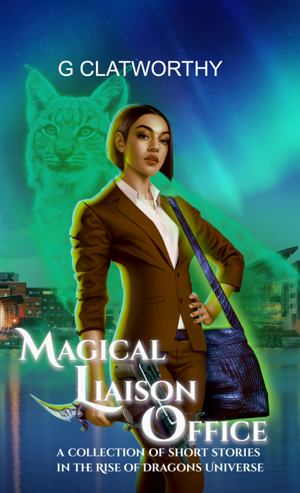 book cover of woman in front of green lynx