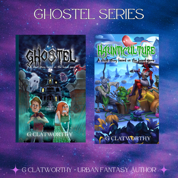 book covers for Ghostel and Haunticulture